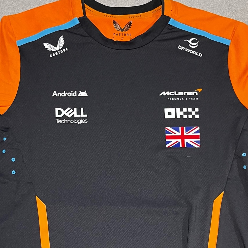 Castore Lando Norris Charcoal McLaren F1 Team 2024 Driver Set Up T-Shirt Women’s